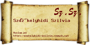 Székelyhidi Szilvia névjegykártya