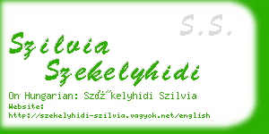 szilvia szekelyhidi business card